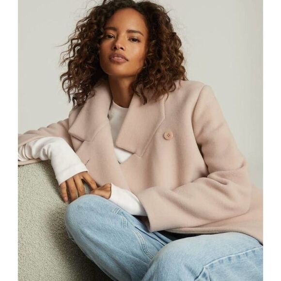 REISS Sicily Wool Blend Mid Length Coat US10 - Picture 3 of 12